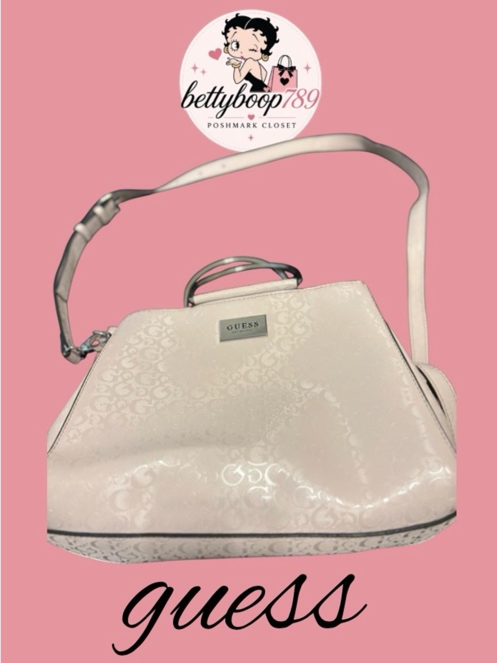 GUESS Pink Satchel with Adjustable Strap